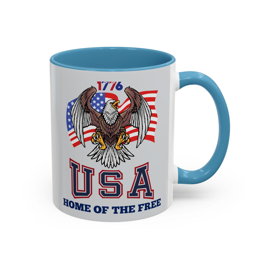 USA Eagle Coffee Mug — 'Home of the Free' Patriotic Accent Mug (11/15 oz)