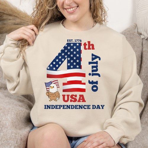 4th of July Patriotic T-Shirt | American Flag Independence Day Shirt | USA Freedom Graphic Tee