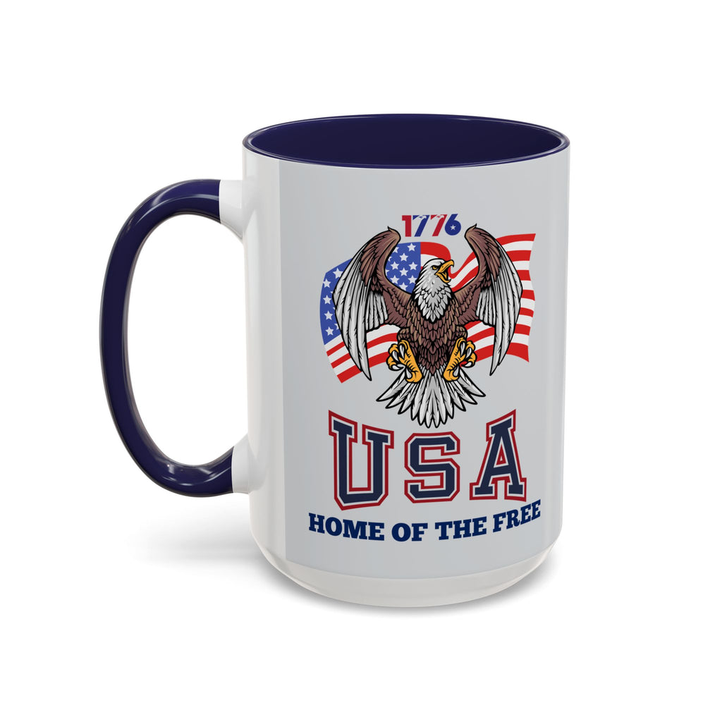 USA Eagle Coffee Mug — 'Home of the Free' Patriotic Accent Mug (11/15 oz)