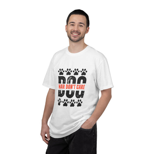 Dog Paw Print "Hair Don't Care" T-shirt | Dog Lover Tee | Pet Lover T Shirt