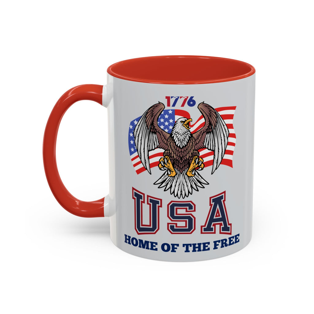 USA Eagle Coffee Mug — 'Home of the Free' Patriotic Accent Mug (11/15 oz)