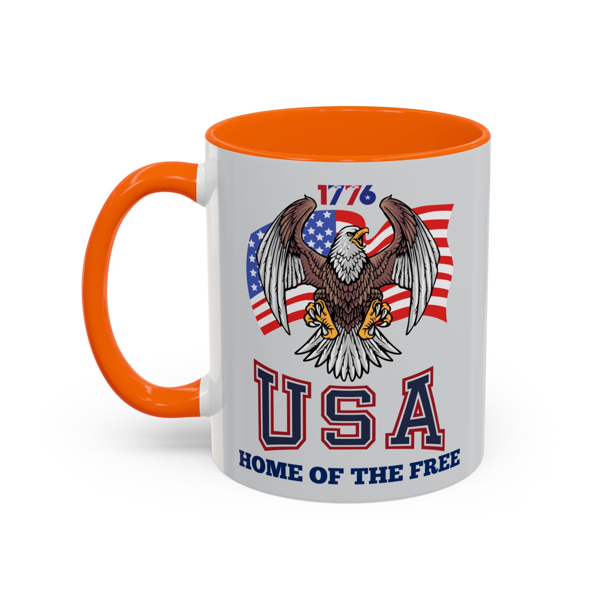 USA Eagle Coffee Mug — 'Home of the Free' Patriotic Accent Mug (11/15 oz)