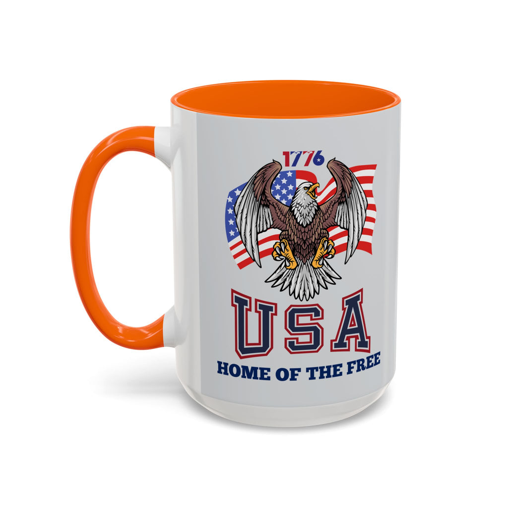 USA Eagle Coffee Mug — 'Home of the Free' Patriotic Accent Mug (11/15 oz)