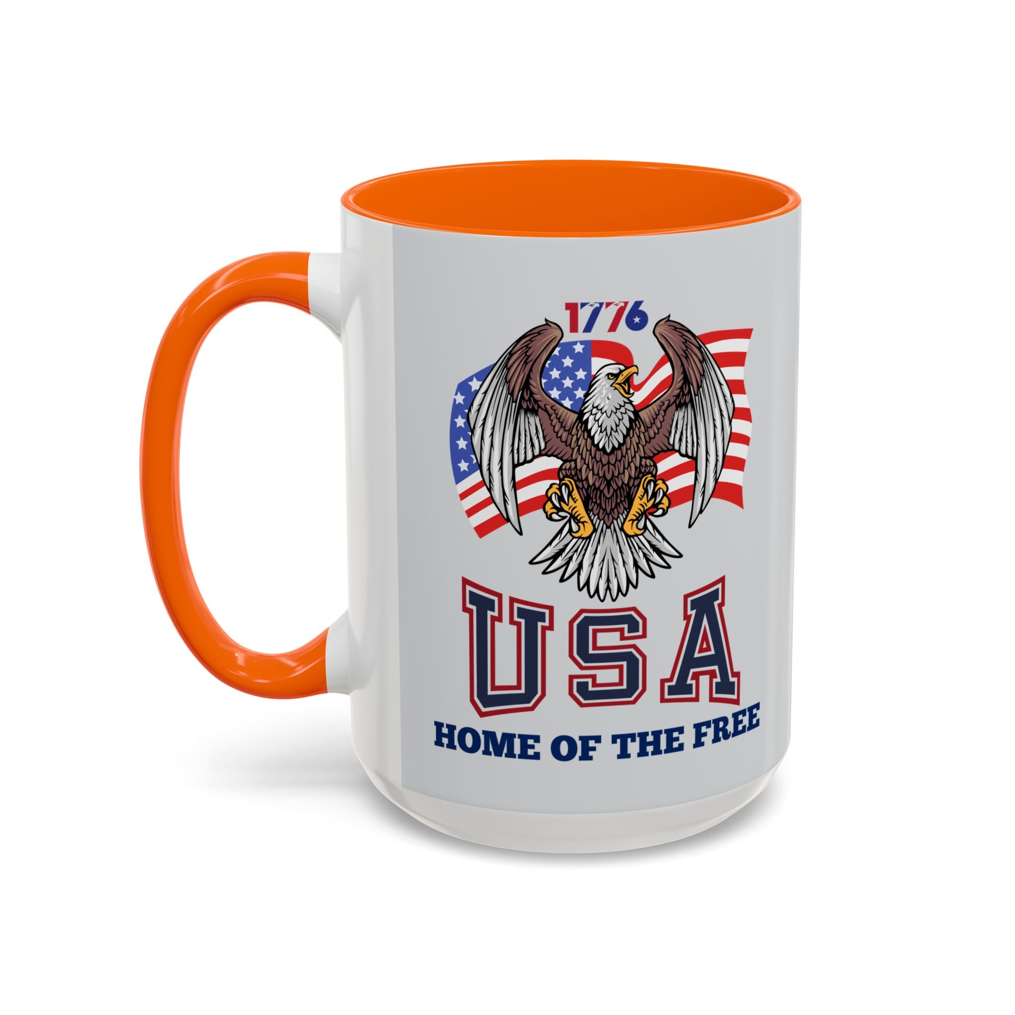 USA Eagle Coffee Mug — 'Home of the Free' Patriotic Accent Mug (11/15 oz)