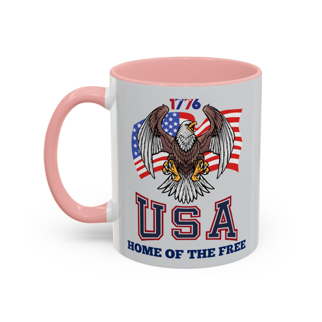 USA Eagle Coffee Mug — 'Home of the Free' Patriotic Accent Mug (11/15 oz)