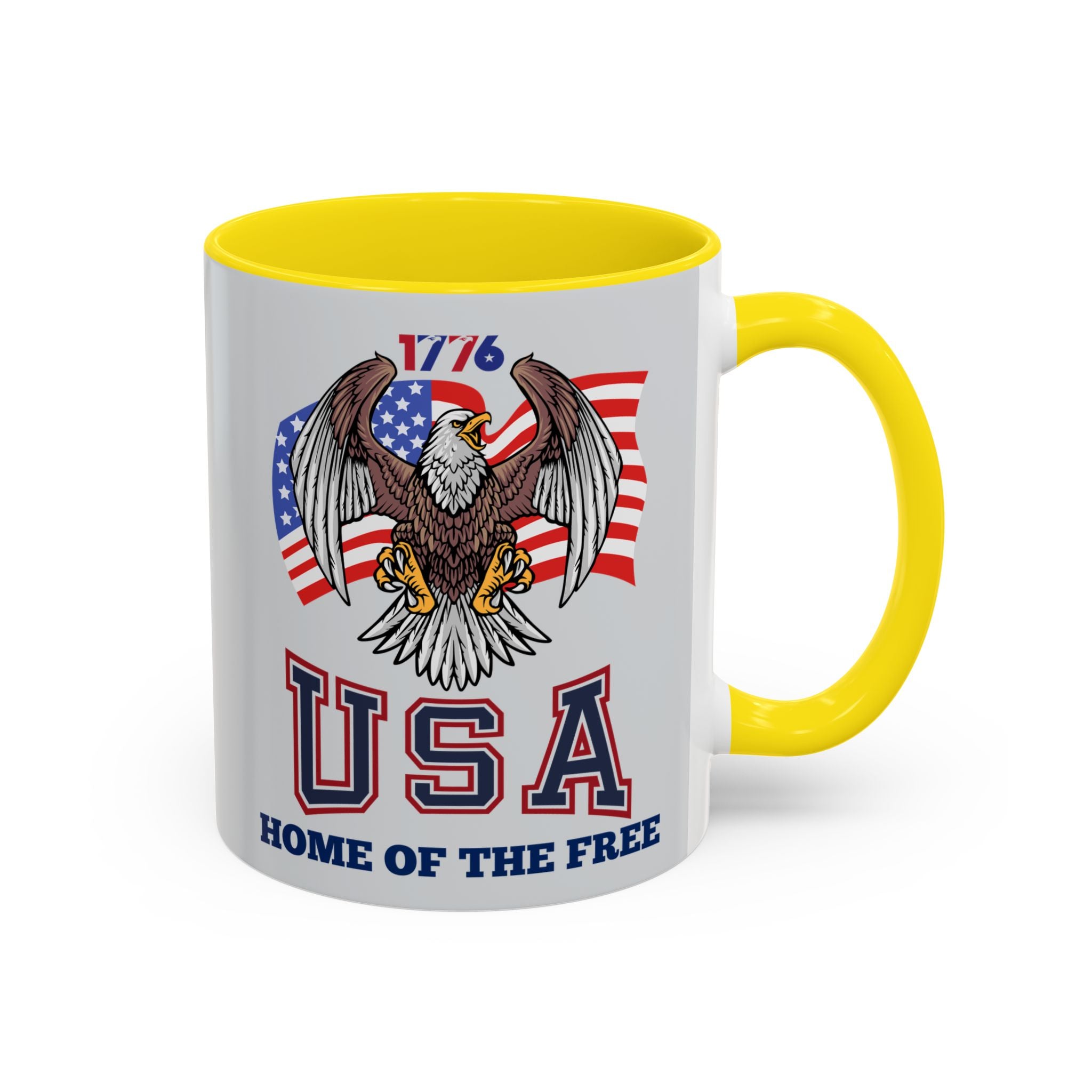 USA Eagle Coffee Mug — 'Home of the Free' Patriotic Accent Mug (11/15 oz)