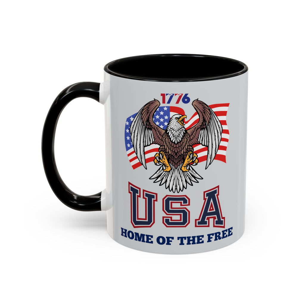 USA Eagle Coffee Mug — 'Home of the Free' Patriotic Accent Mug (11/15 oz)