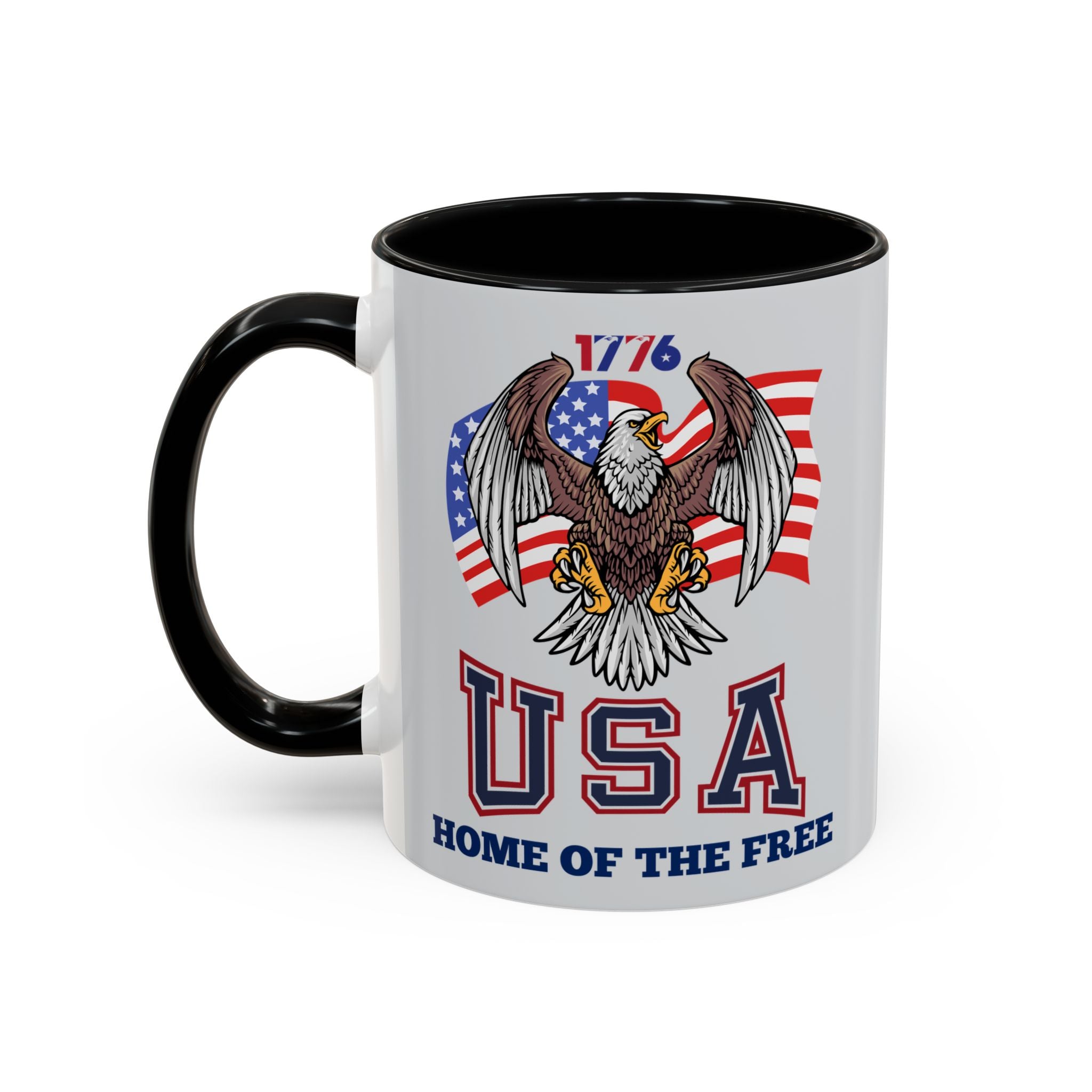 USA Eagle Coffee Mug — 'Home of the Free' Patriotic Accent Mug (11/15 oz)