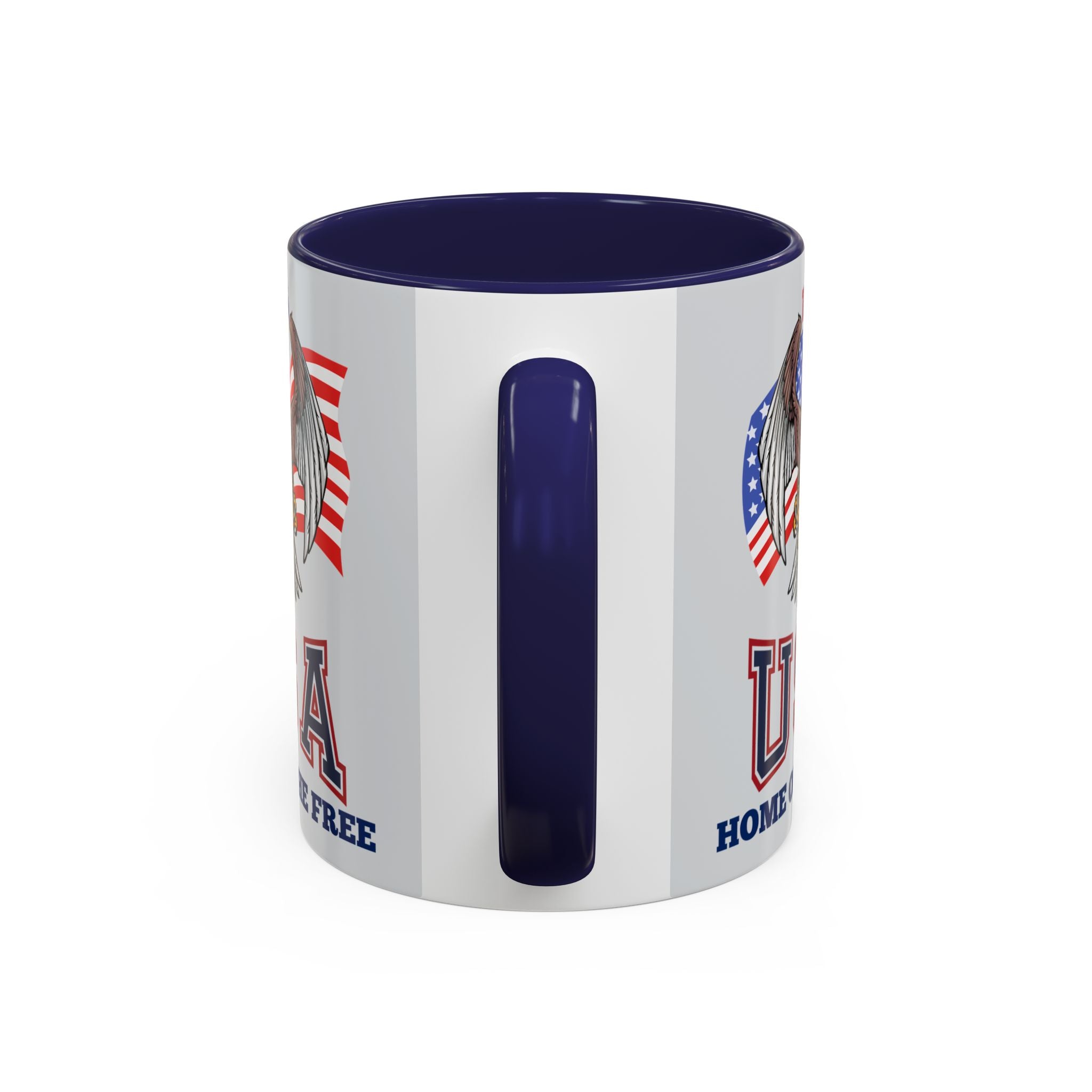 USA Eagle Coffee Mug — 'Home of the Free' Patriotic Accent Mug (11/15 oz)