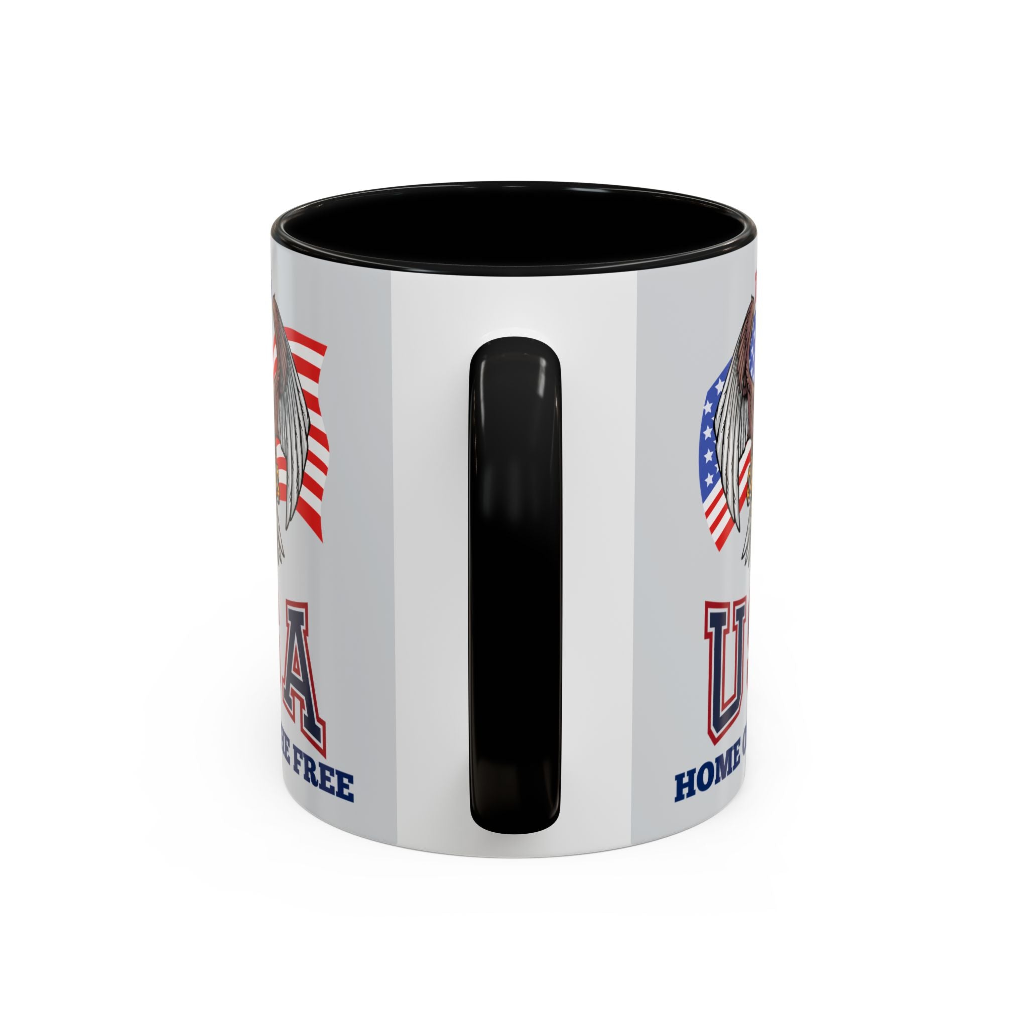 USA Eagle Coffee Mug — 'Home of the Free' Patriotic Accent Mug (11/15 oz)