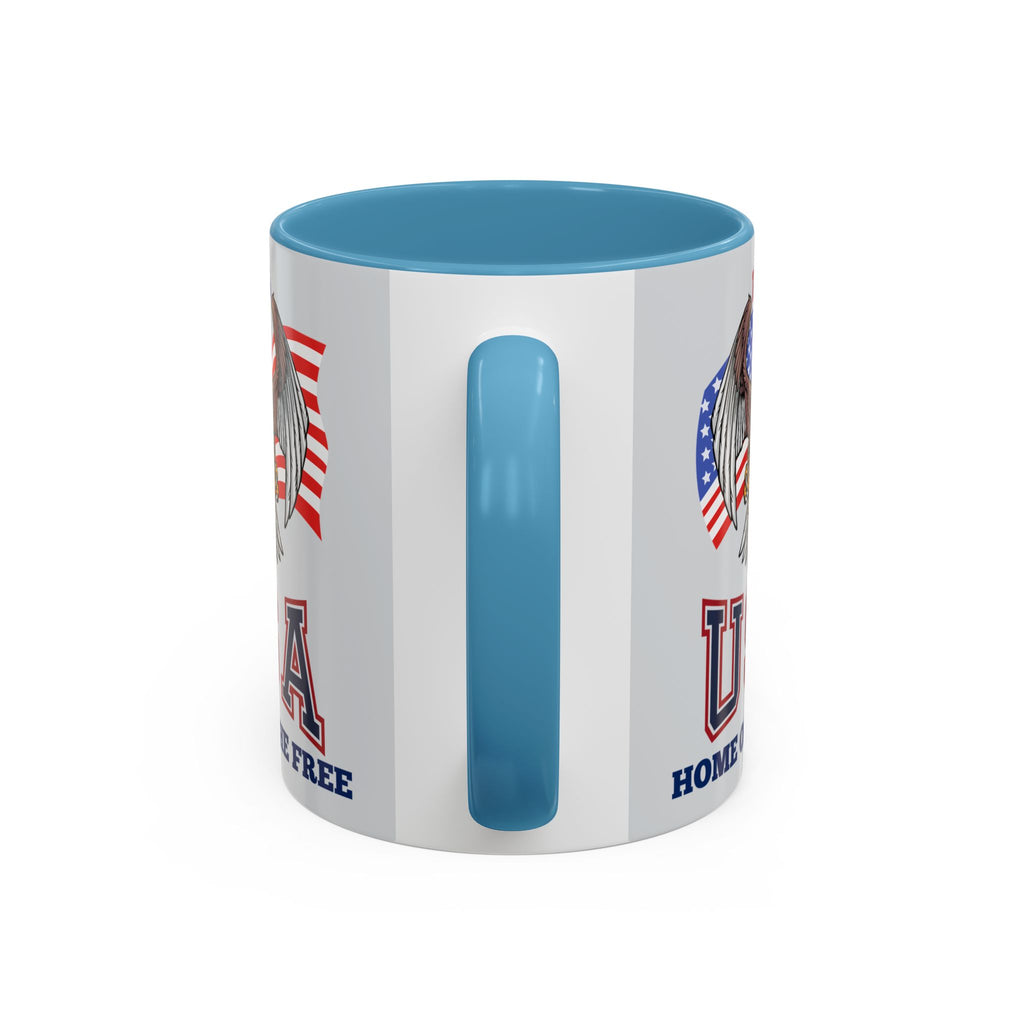 USA Eagle Coffee Mug — 'Home of the Free' Patriotic Accent Mug (11/15 oz)