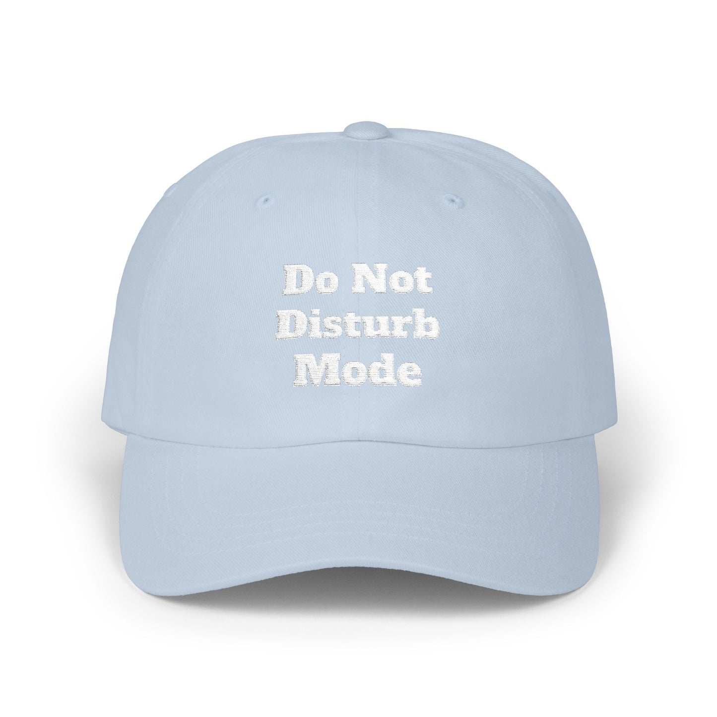 Do Not Disturb Mode Embroidered Baseball Hat Minimalist Aesthetic Cap Unisex Dad Hat