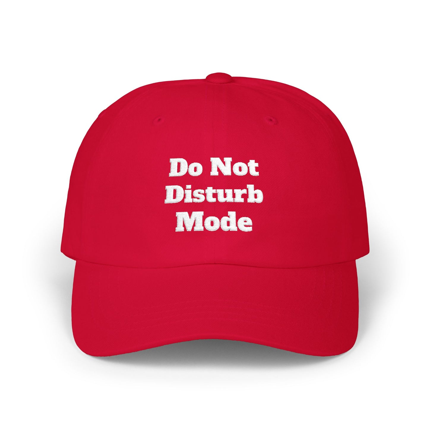 Do Not Disturb Mode Embroidered Baseball Hat Minimalist Aesthetic Cap Unisex Dad Hat