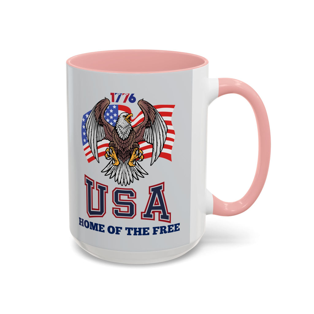 USA Eagle Coffee Mug — 'Home of the Free' Patriotic Accent Mug (11/15 oz)