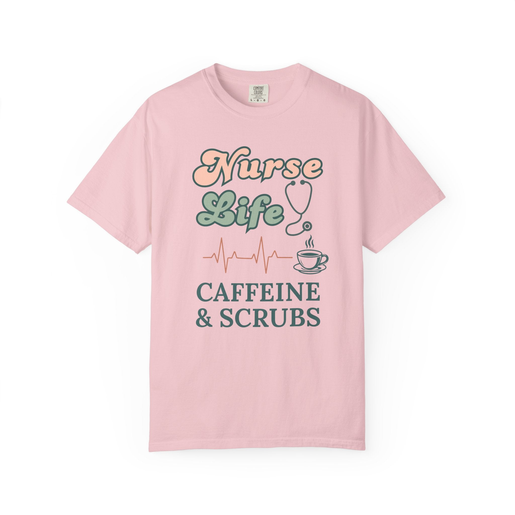 Nurse Life T-Shirt — Caffeine & Scrubs Graphic Tee for Nurses