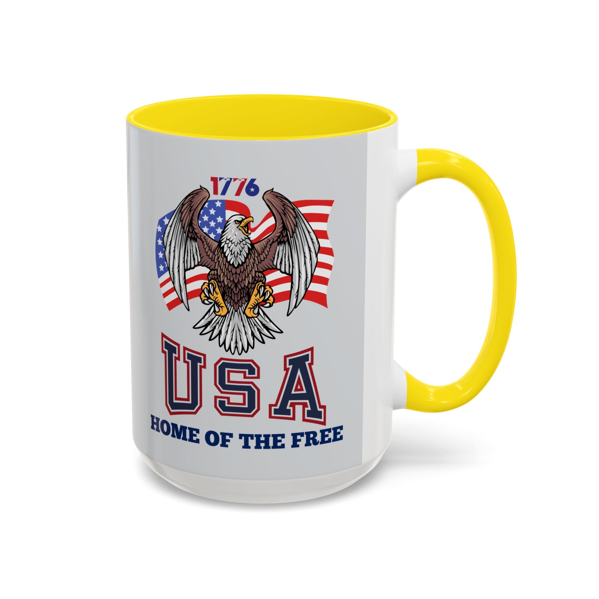 USA Eagle Coffee Mug — 'Home of the Free' Patriotic Accent Mug (11/15 oz)