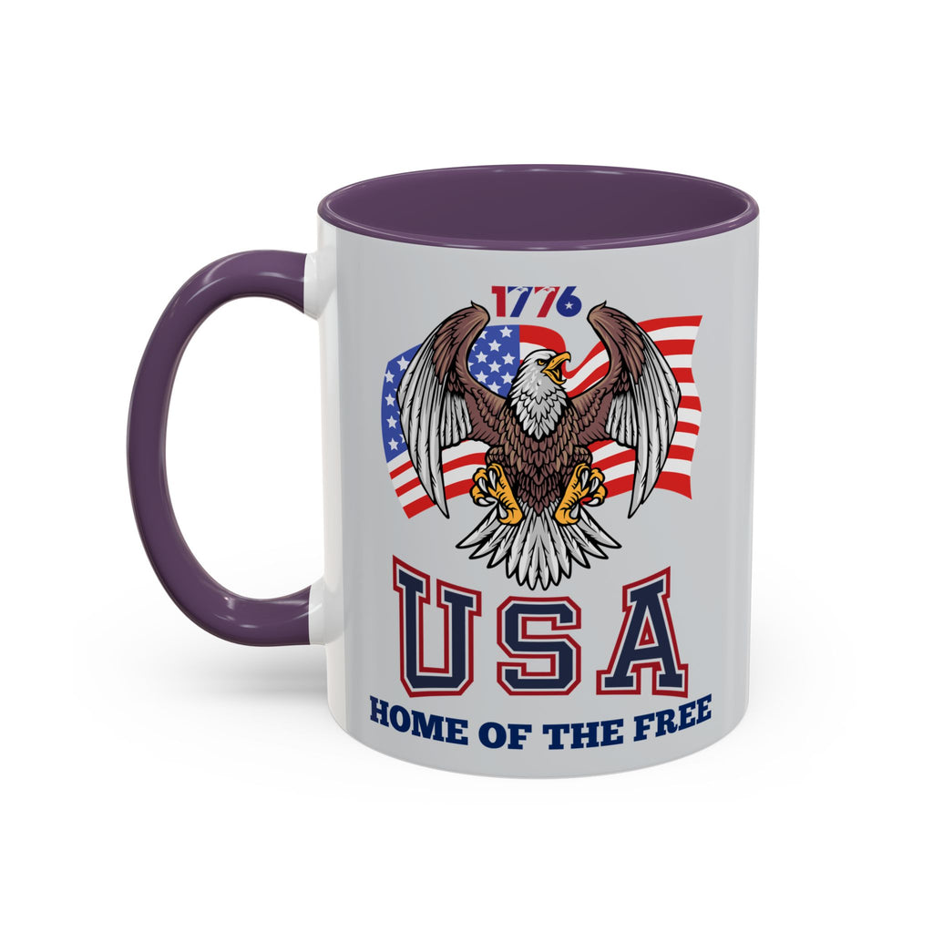 USA Eagle Coffee Mug — 'Home of the Free' Patriotic Accent Mug (11/15 oz)