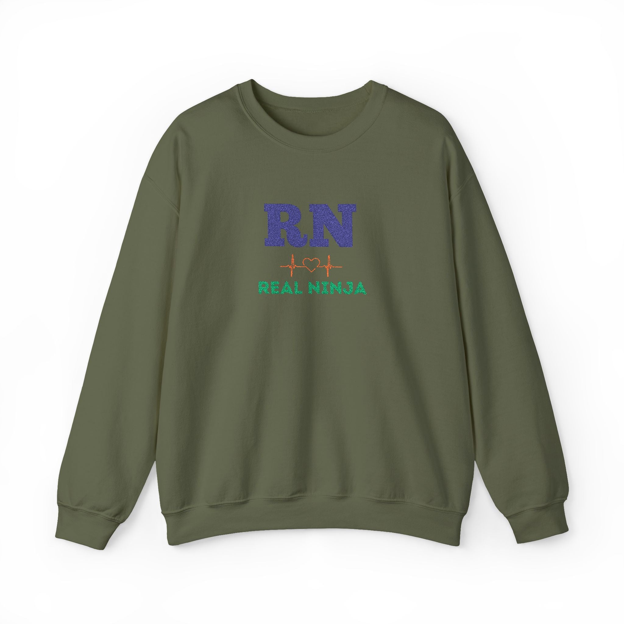 RN Real Ninja Sweatshirt - Nurse RN Graphic Crewneck