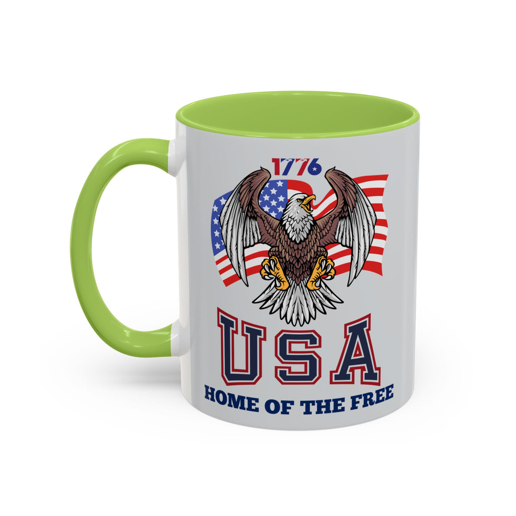 USA Eagle Coffee Mug — 'Home of the Free' Patriotic Accent Mug (11/15 oz)