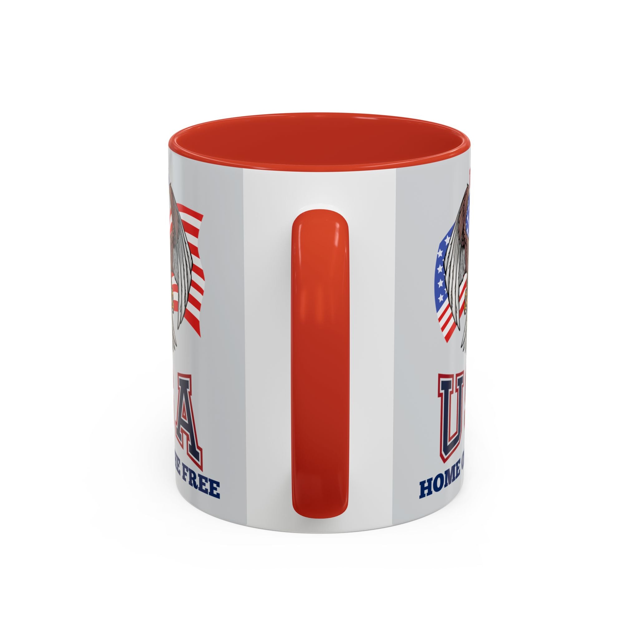 USA Eagle Coffee Mug — 'Home of the Free' Patriotic Accent Mug (11/15 oz)