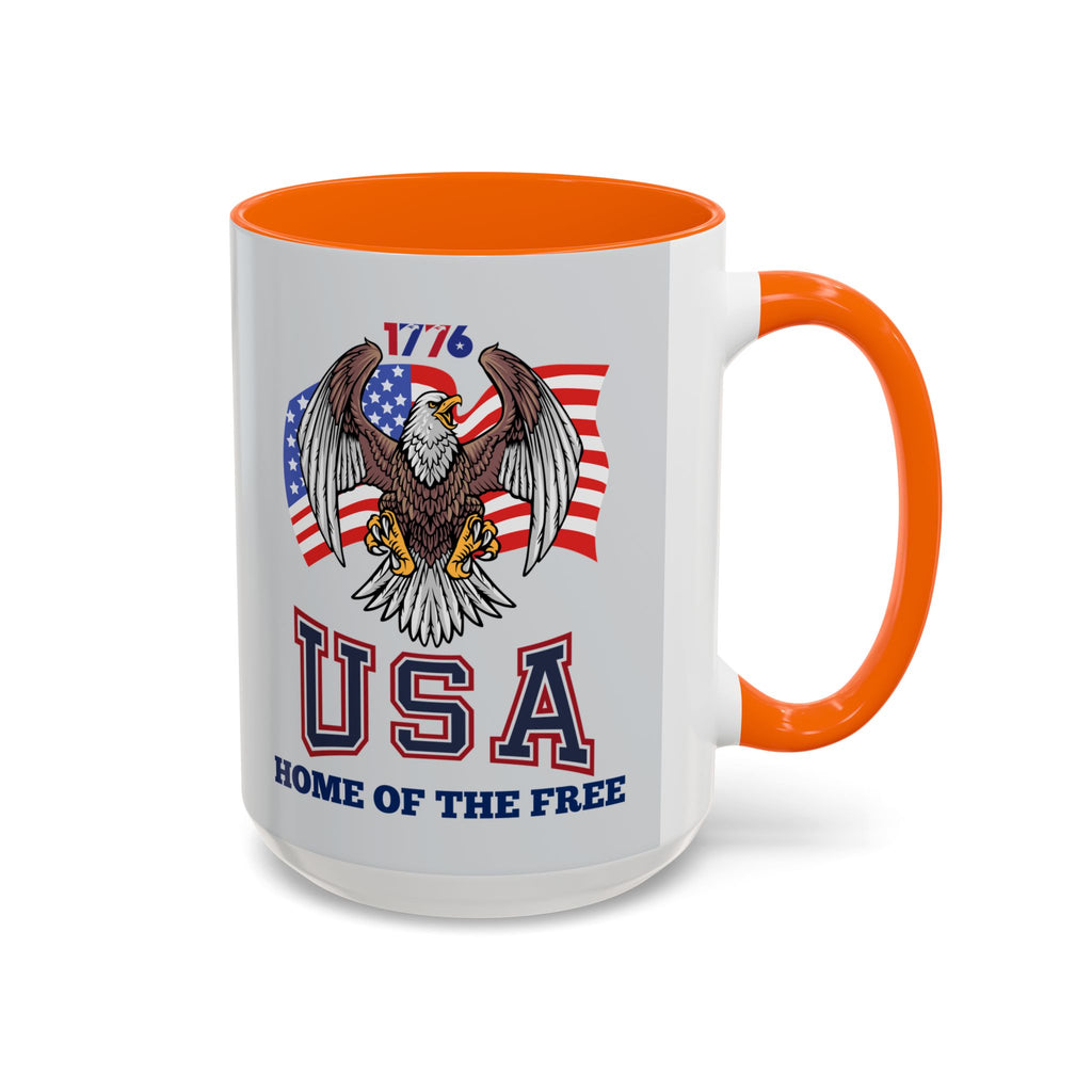 USA Eagle Coffee Mug — 'Home of the Free' Patriotic Accent Mug (11/15 oz)