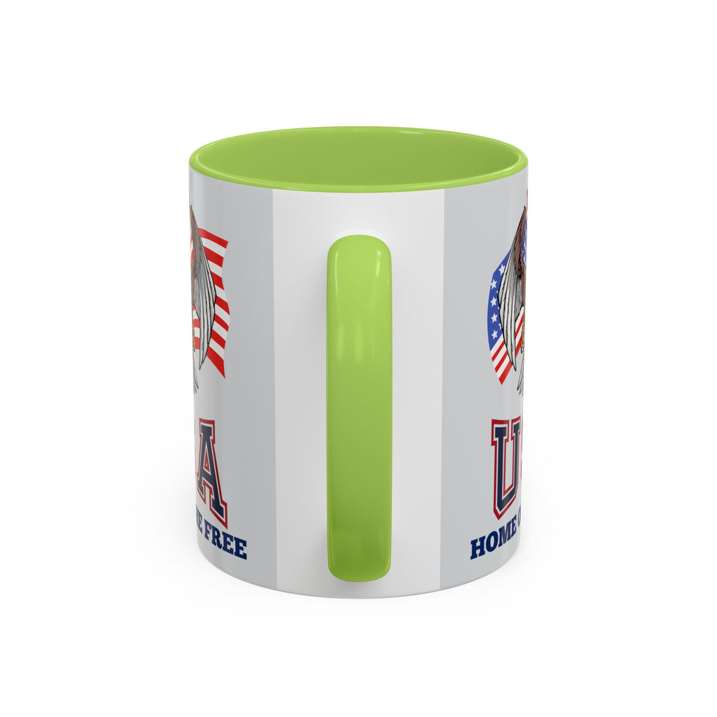 USA Eagle Coffee Mug — 'Home of the Free' Patriotic Accent Mug (11/15 oz)
