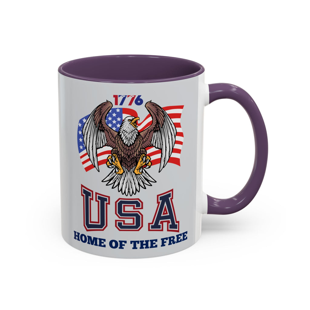 USA Eagle Coffee Mug — 'Home of the Free' Patriotic Accent Mug (11/15 oz)