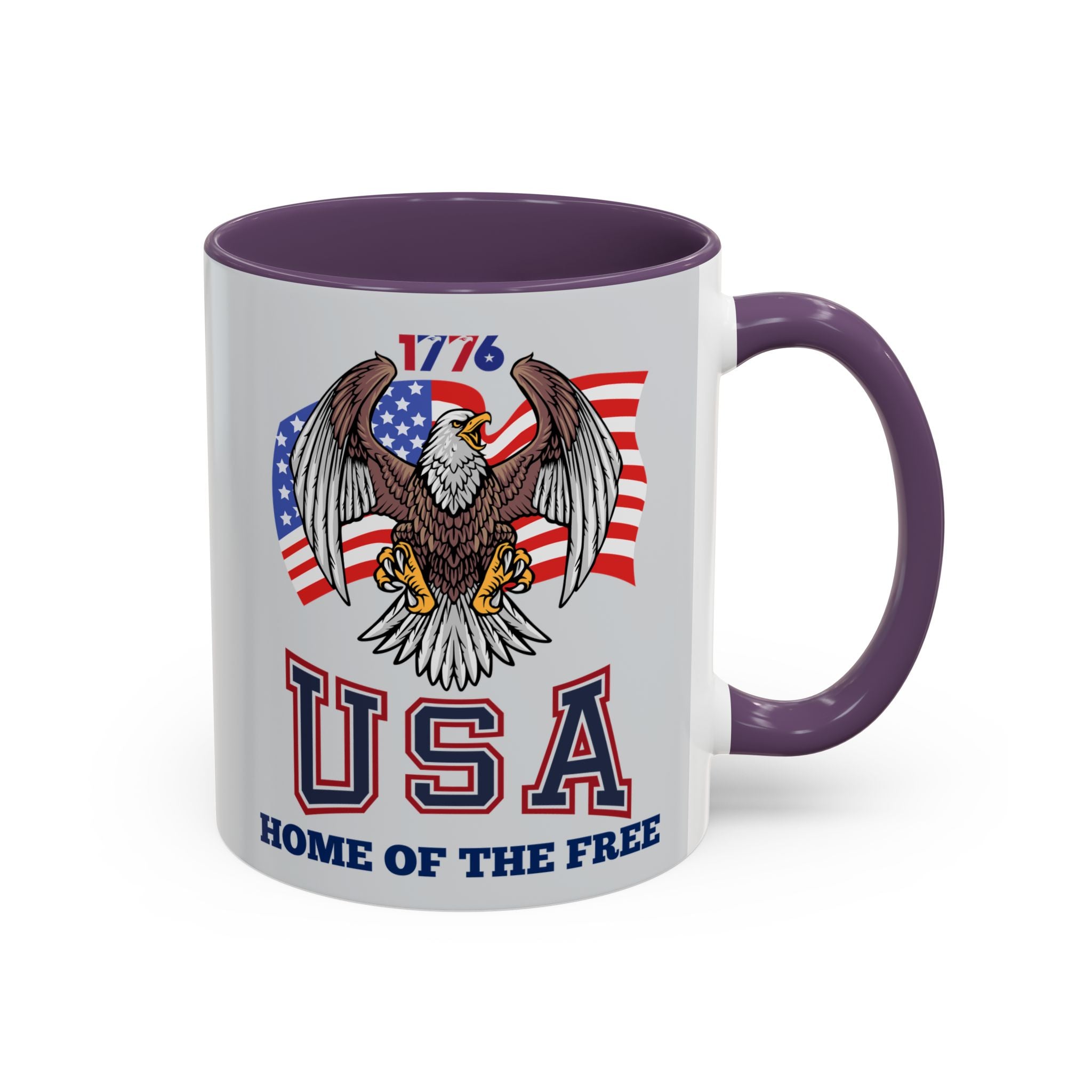 USA Eagle Coffee Mug — 'Home of the Free' Patriotic Accent Mug (11/15 oz)