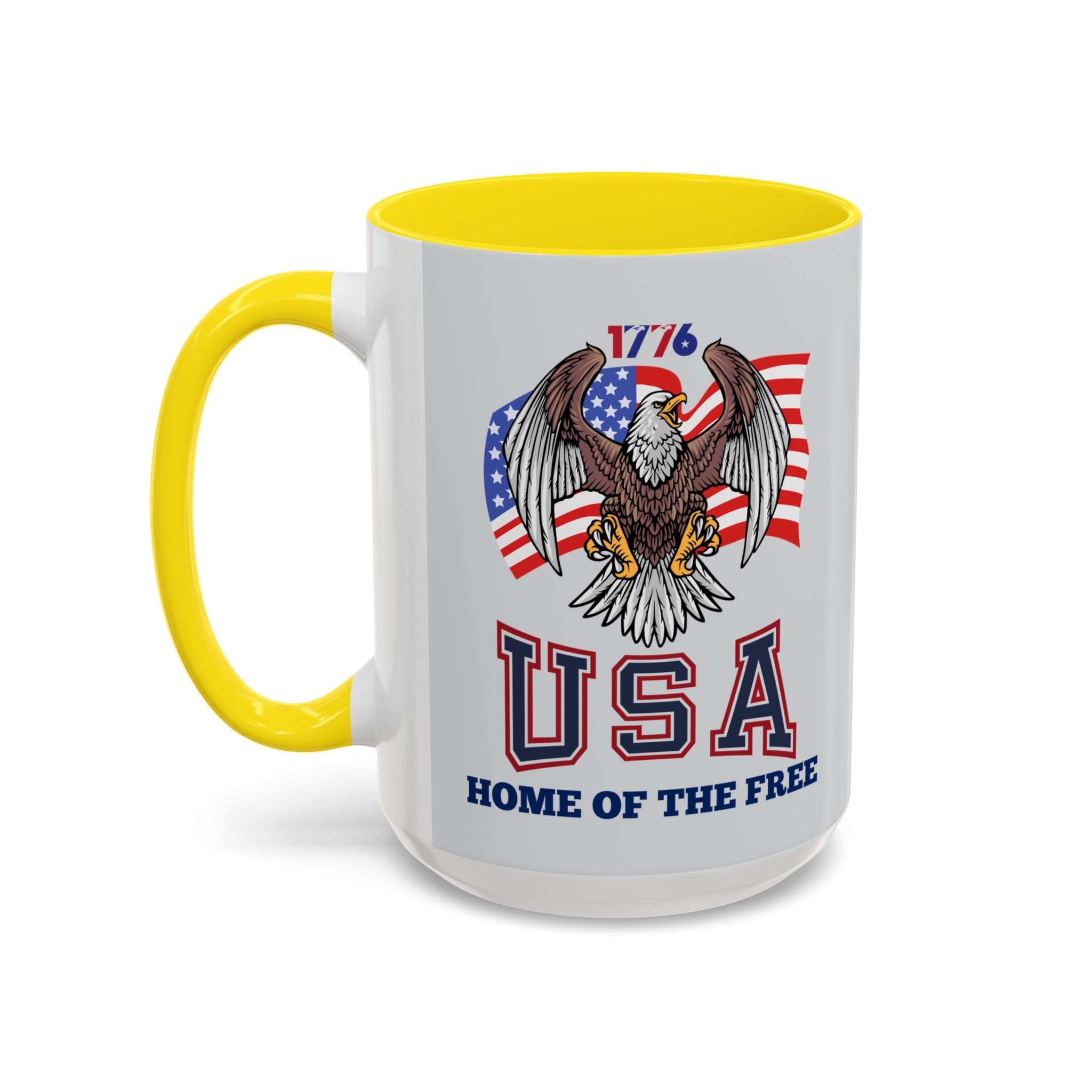 USA Eagle Coffee Mug — 'Home of the Free' Patriotic Accent Mug (11/15 oz)