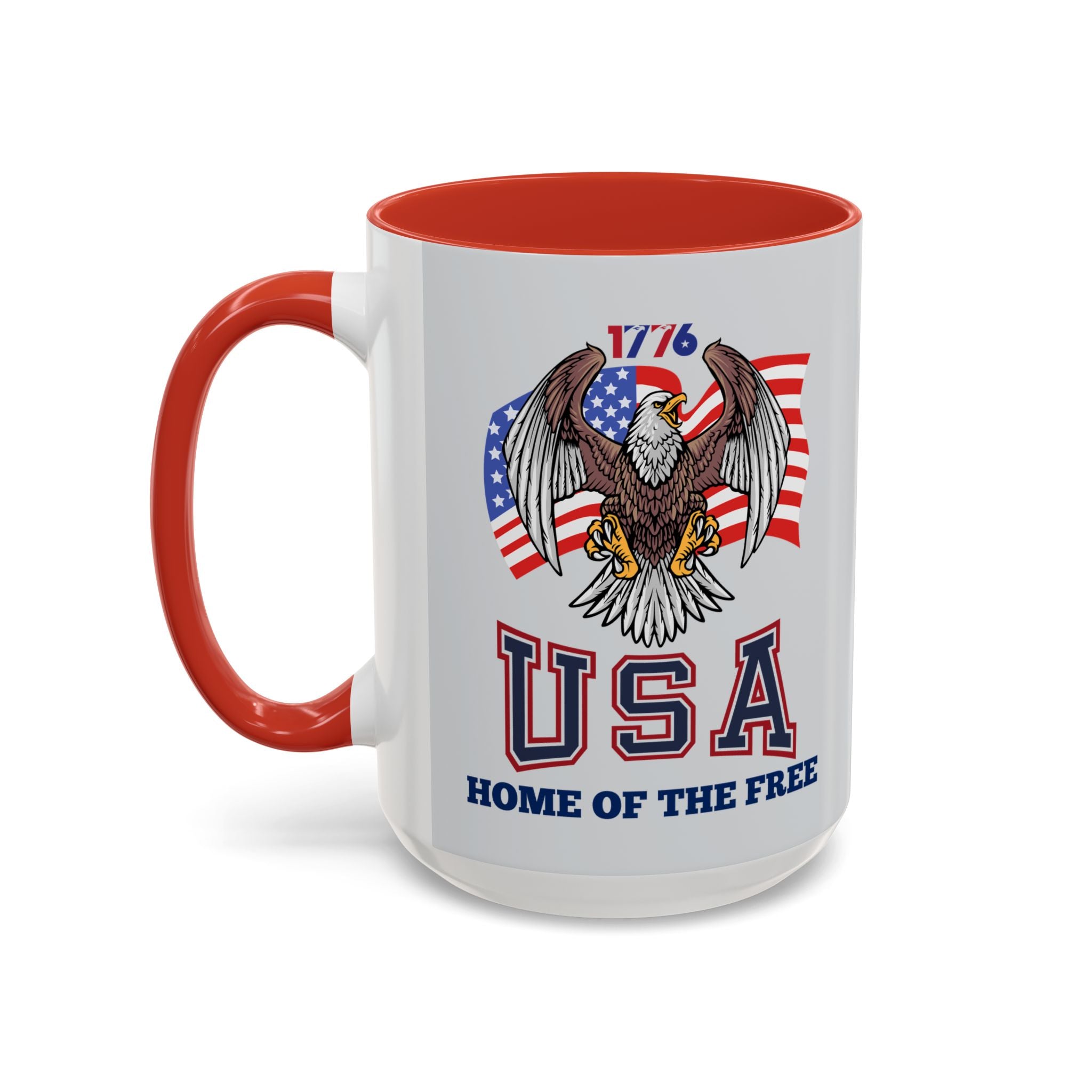 USA Eagle Coffee Mug — 'Home of the Free' Patriotic Accent Mug (11/15 oz)