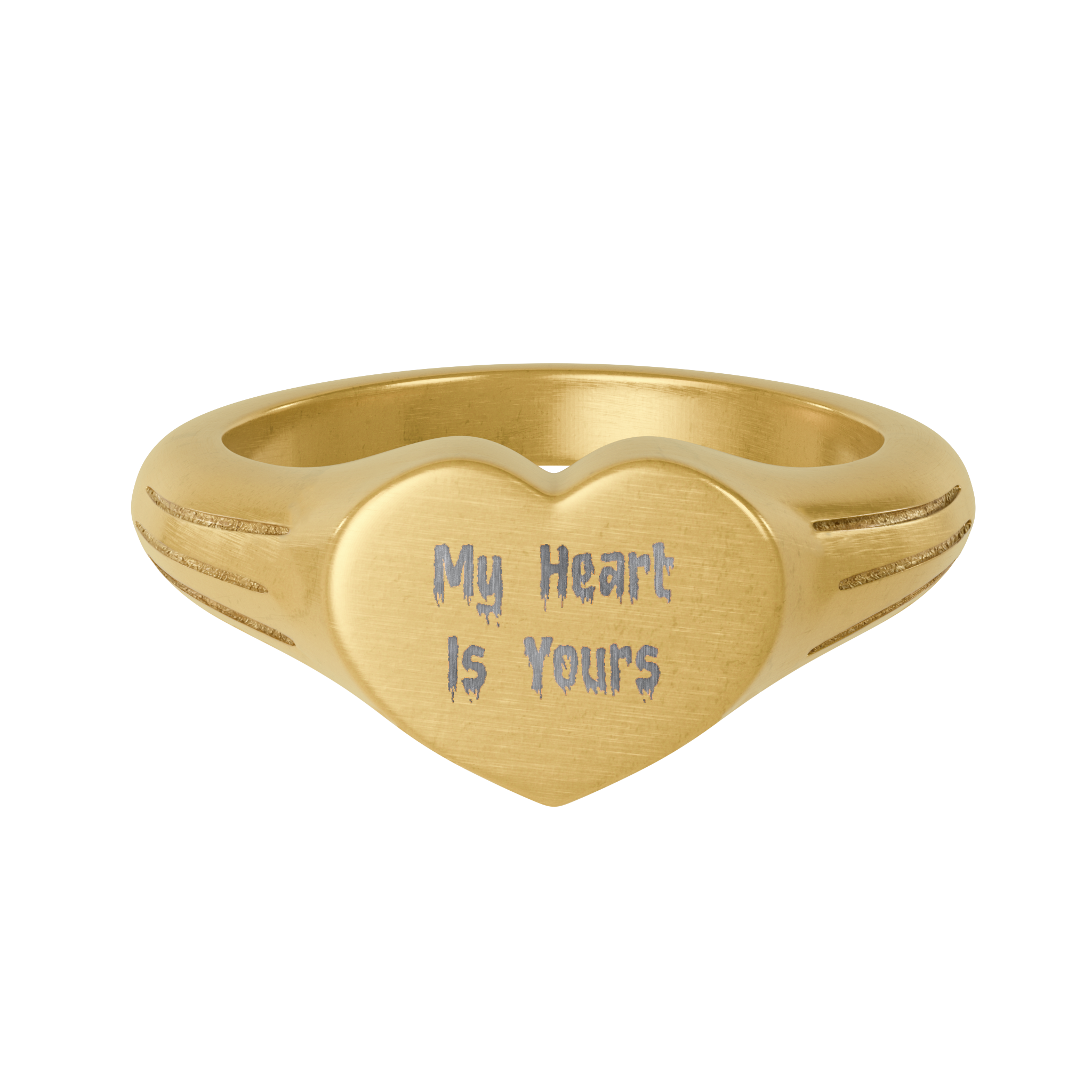 Heart signet ring, Stainless steel engraved heart ring | Personalized Name Ring | Gift for Her | Mother day