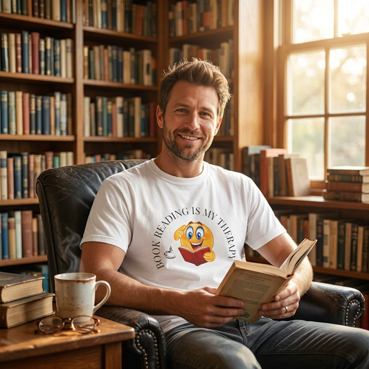 Book Reading Is My Therapy T Shirt Book Lover Tee Reading Lover Shirt —  Book Lover Tee