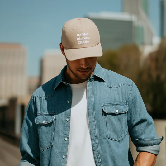 Do Not Disturb Mode Embroidered Baseball Hat Minimalist Aesthetic Cap Unisex Dad Hat
