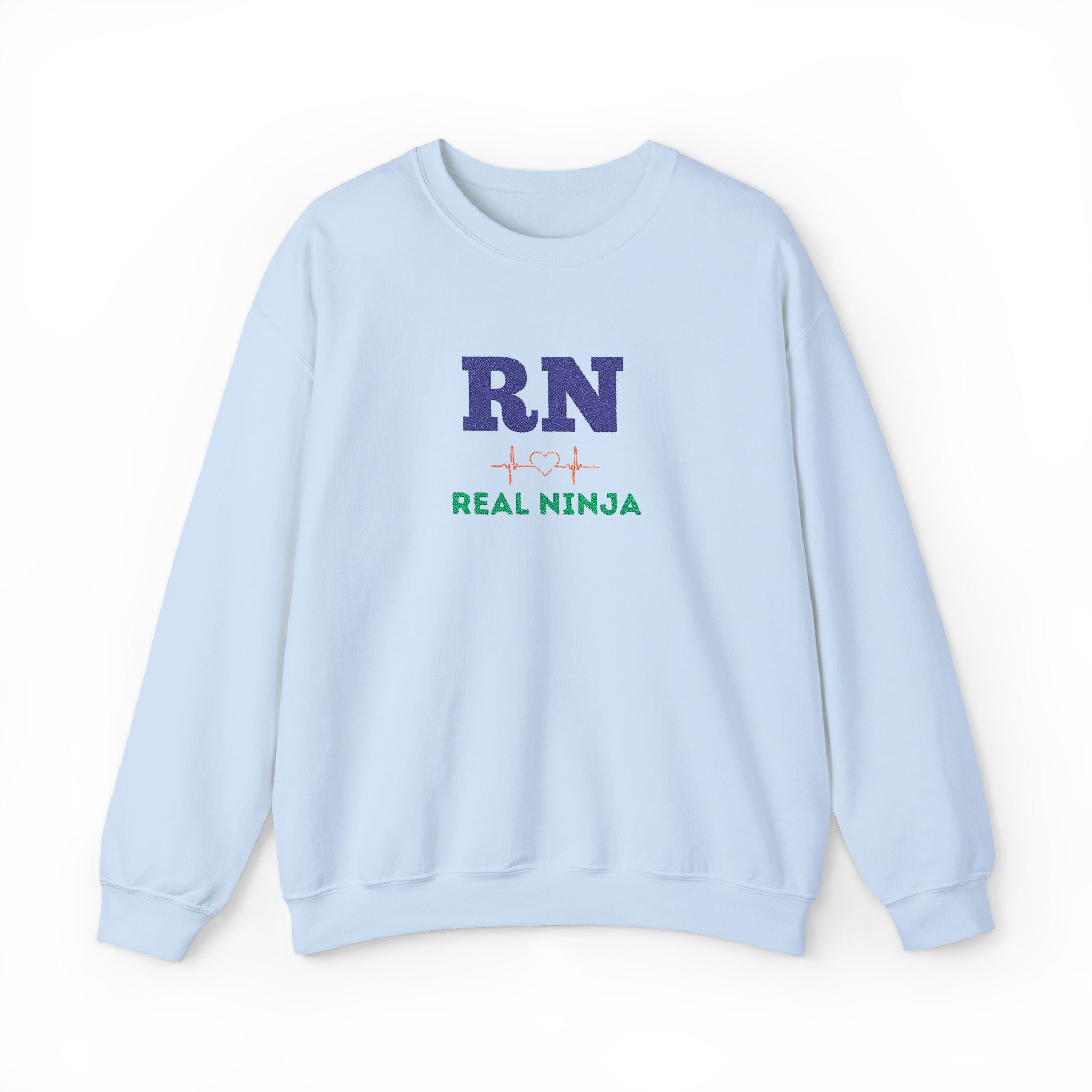 RN Real Ninja Sweatshirt - Nurse RN Graphic Crewneck