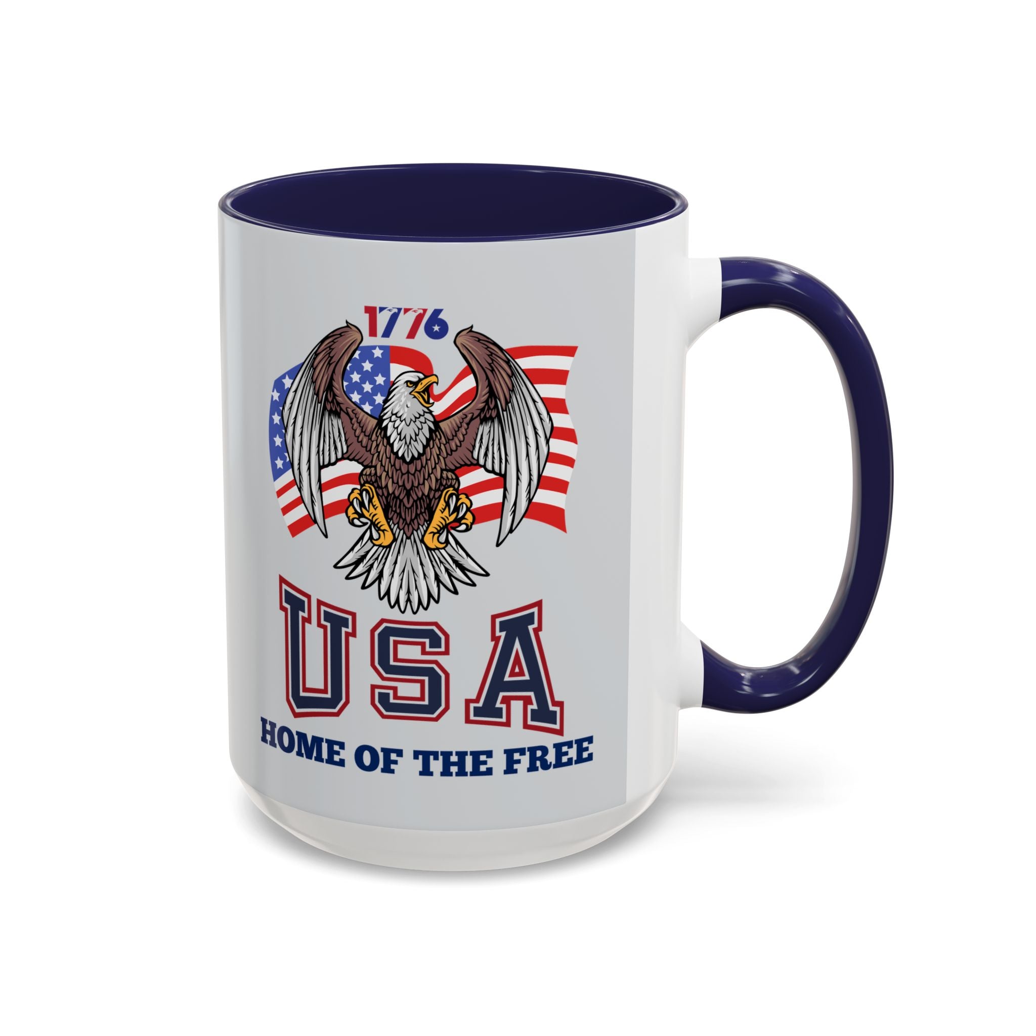 USA Eagle Coffee Mug — 'Home of the Free' Patriotic Accent Mug (11/15 oz)