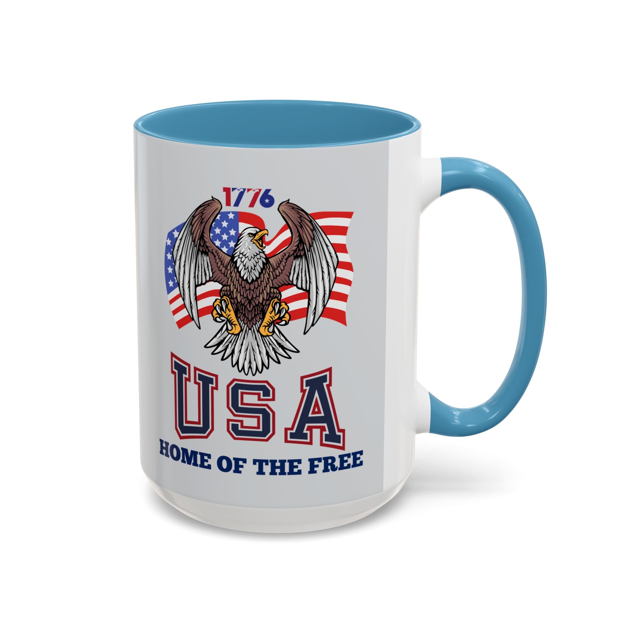 USA Eagle Coffee Mug — 'Home of the Free' Patriotic Accent Mug (11/15 oz)