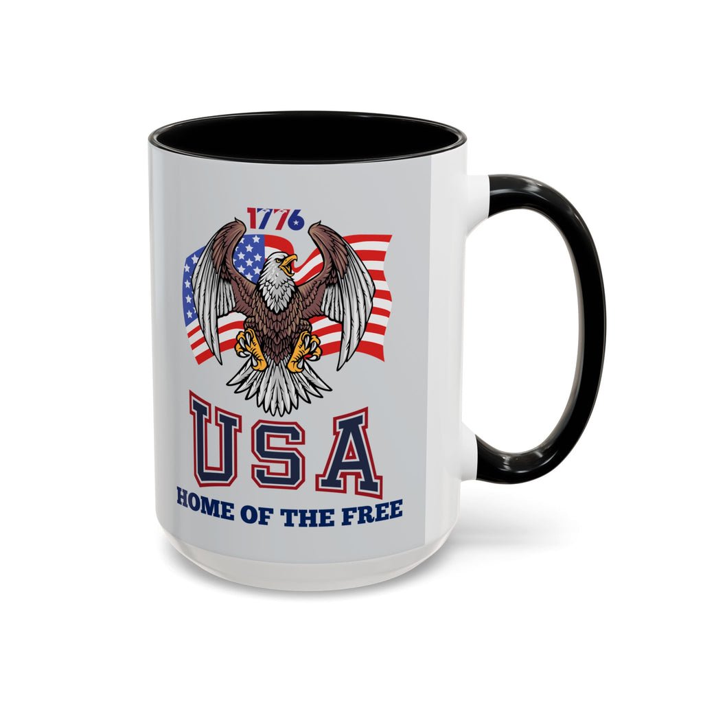 USA Eagle Coffee Mug — 'Home of the Free' Patriotic Accent Mug (11/15 oz)
