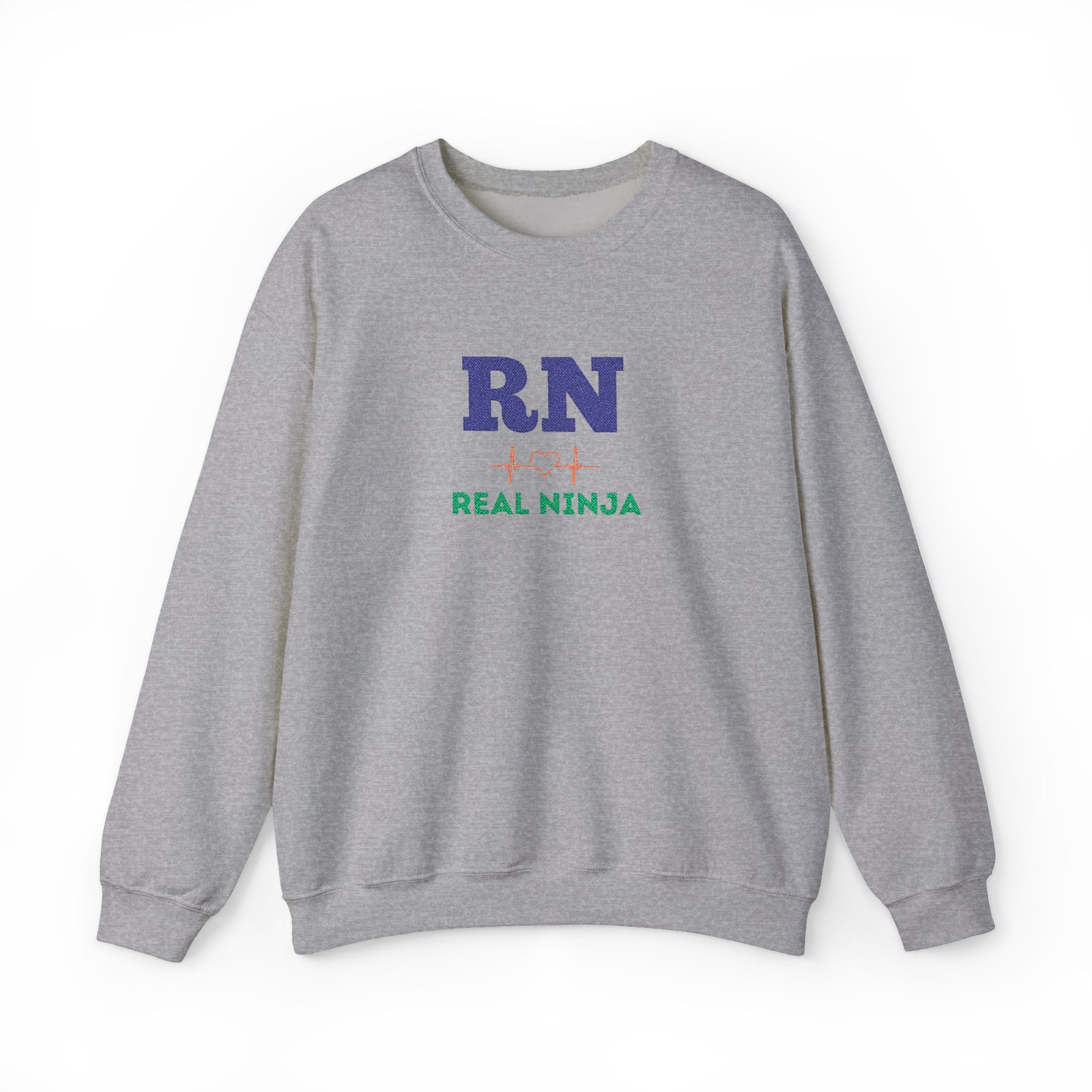 RN Real Ninja Sweatshirt - Nurse RN Graphic Crewneck