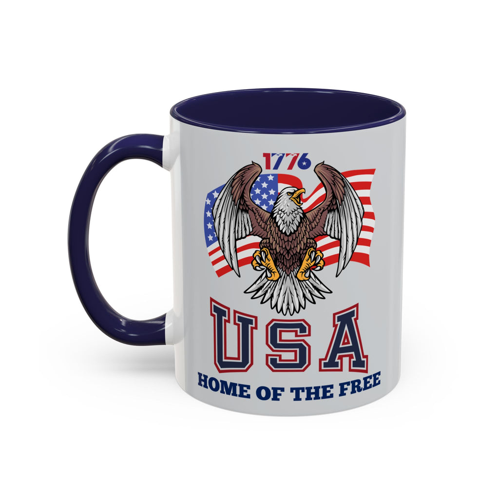 USA Eagle Coffee Mug — 'Home of the Free' Patriotic Accent Mug (11/15 oz)
