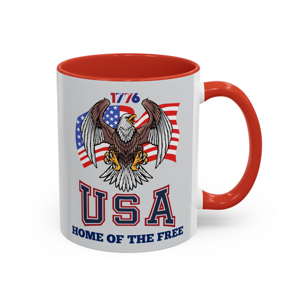 USA Eagle Coffee Mug — 'Home of the Free' Patriotic Accent Mug (11/15 oz)