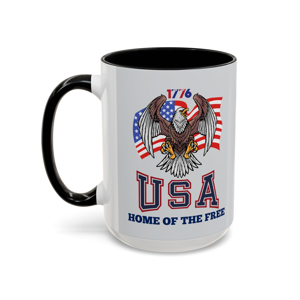 USA Eagle Coffee Mug — 'Home of the Free' Patriotic Accent Mug (11/15 oz)
