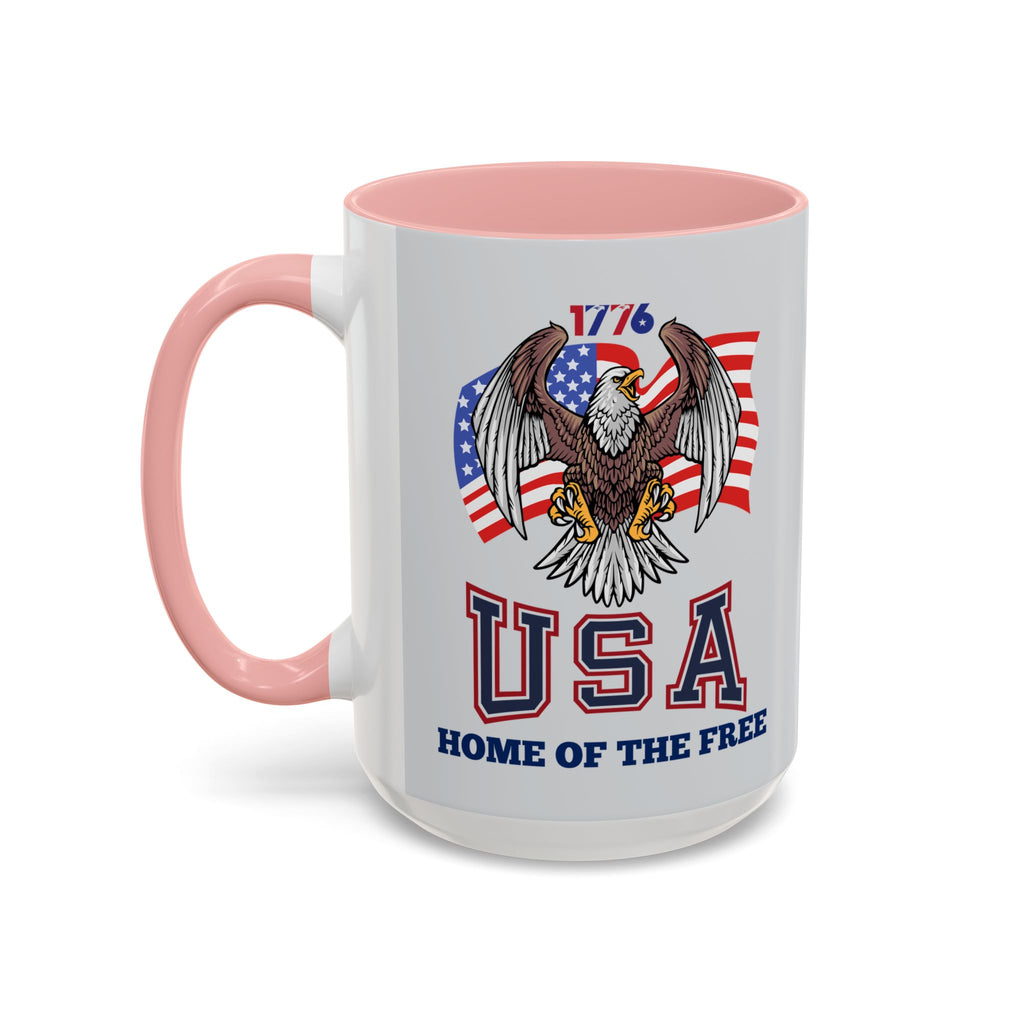 USA Eagle Coffee Mug — 'Home of the Free' Patriotic Accent Mug (11/15 oz)