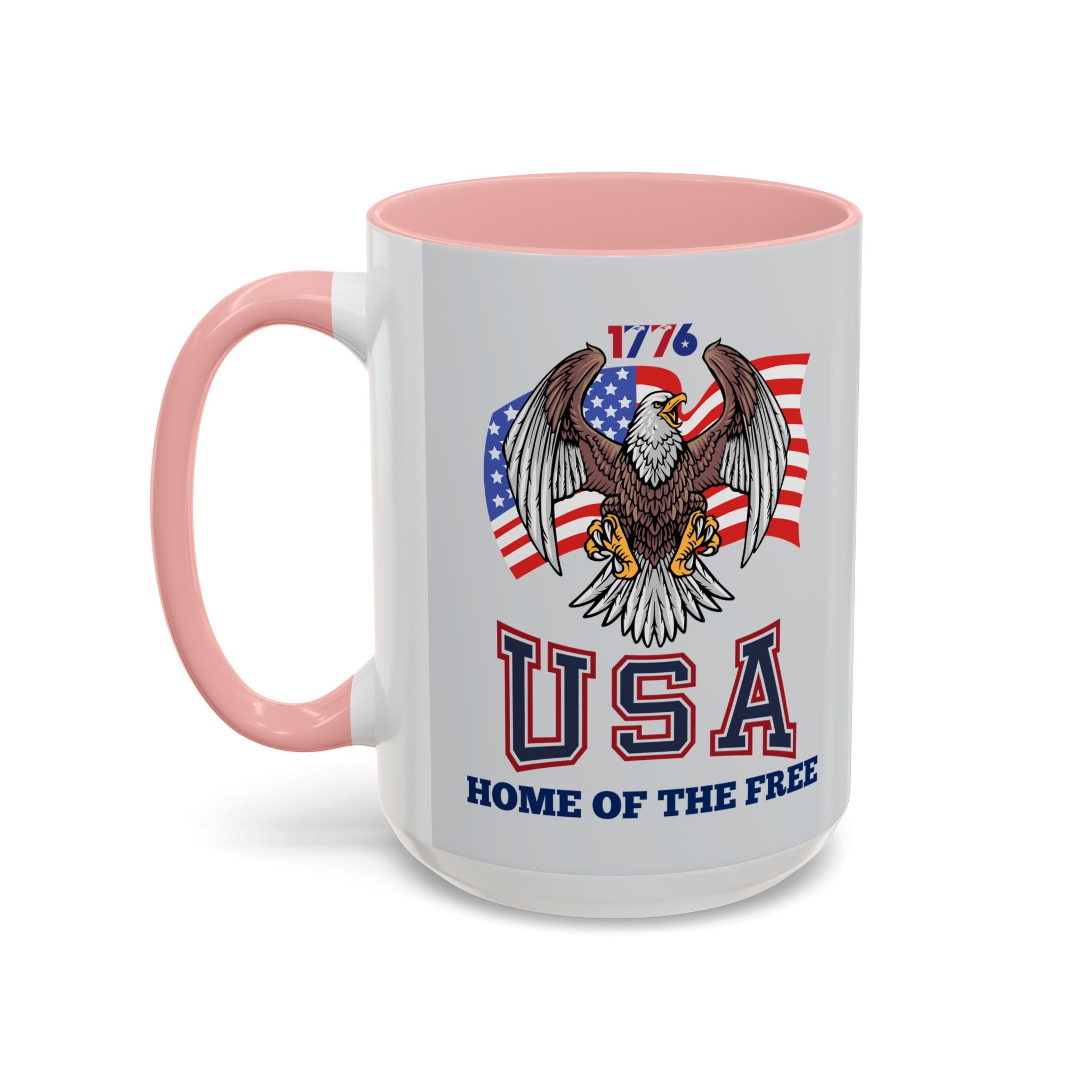 USA Eagle Coffee Mug — 'Home of the Free' Patriotic Accent Mug (11/15 oz)