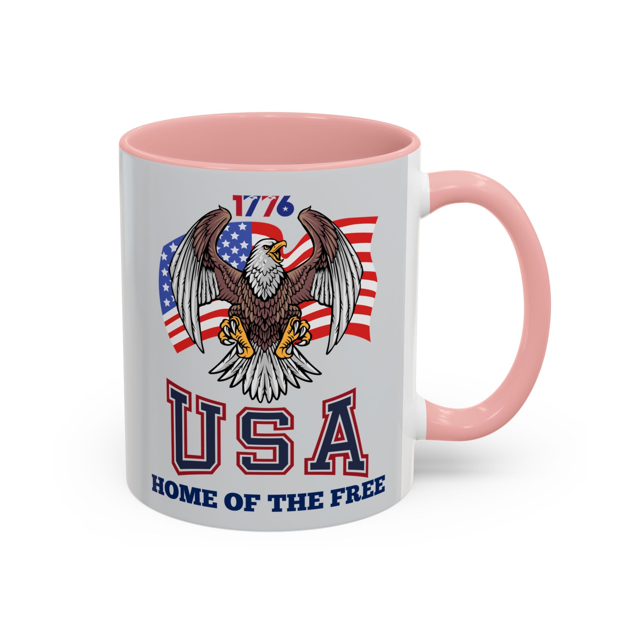 USA Eagle Coffee Mug — 'Home of the Free' Patriotic Accent Mug (11/15 oz)