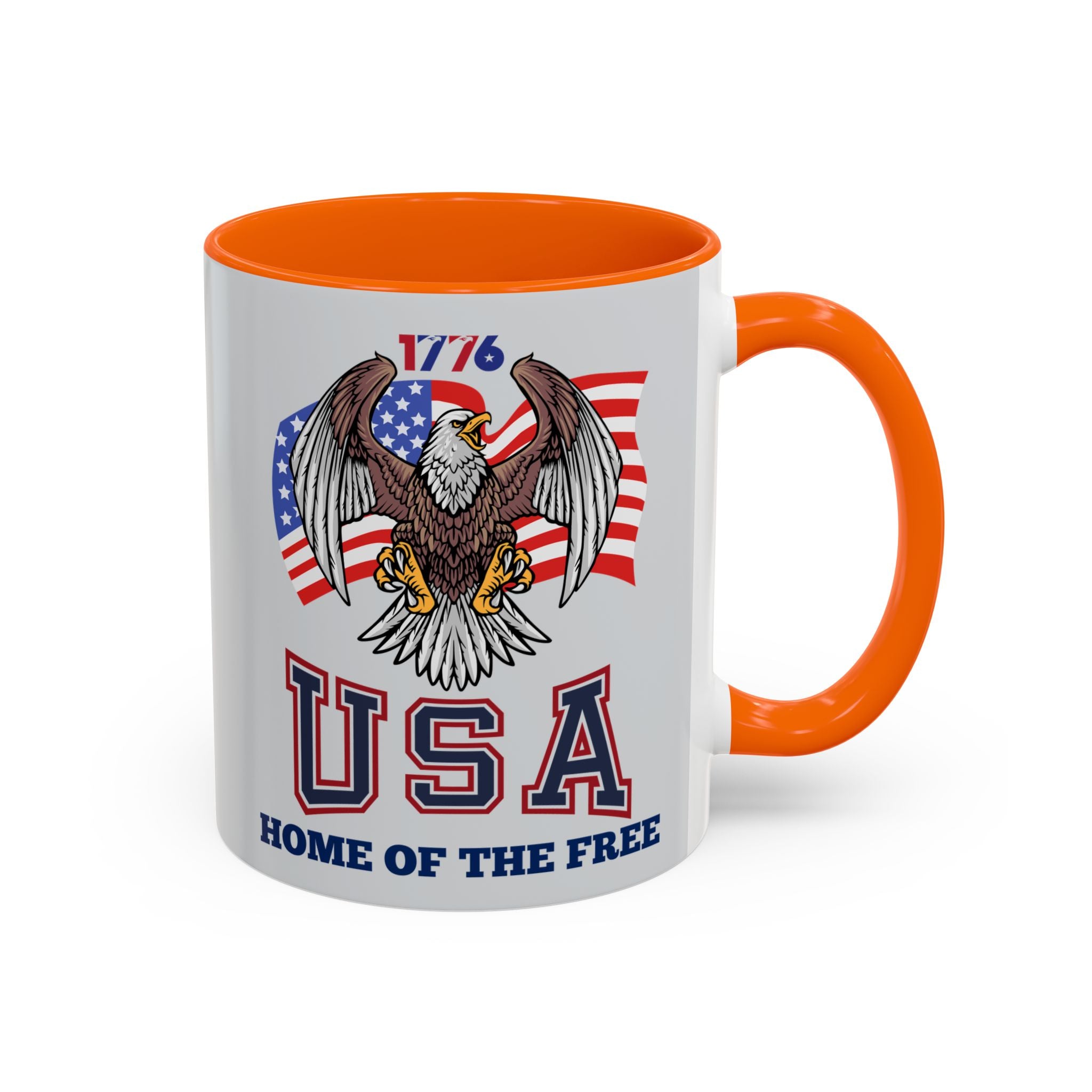 USA Eagle Coffee Mug — 'Home of the Free' Patriotic Accent Mug (11/15 oz)