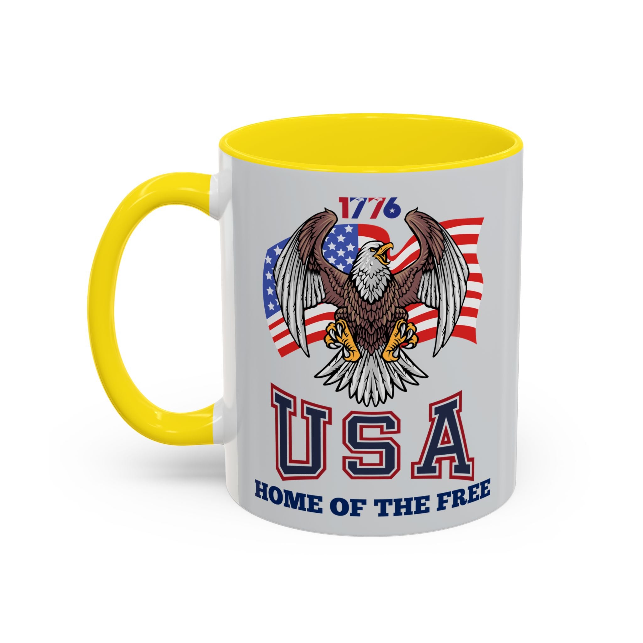 USA Eagle Coffee Mug — 'Home of the Free' Patriotic Accent Mug (11/15 oz)