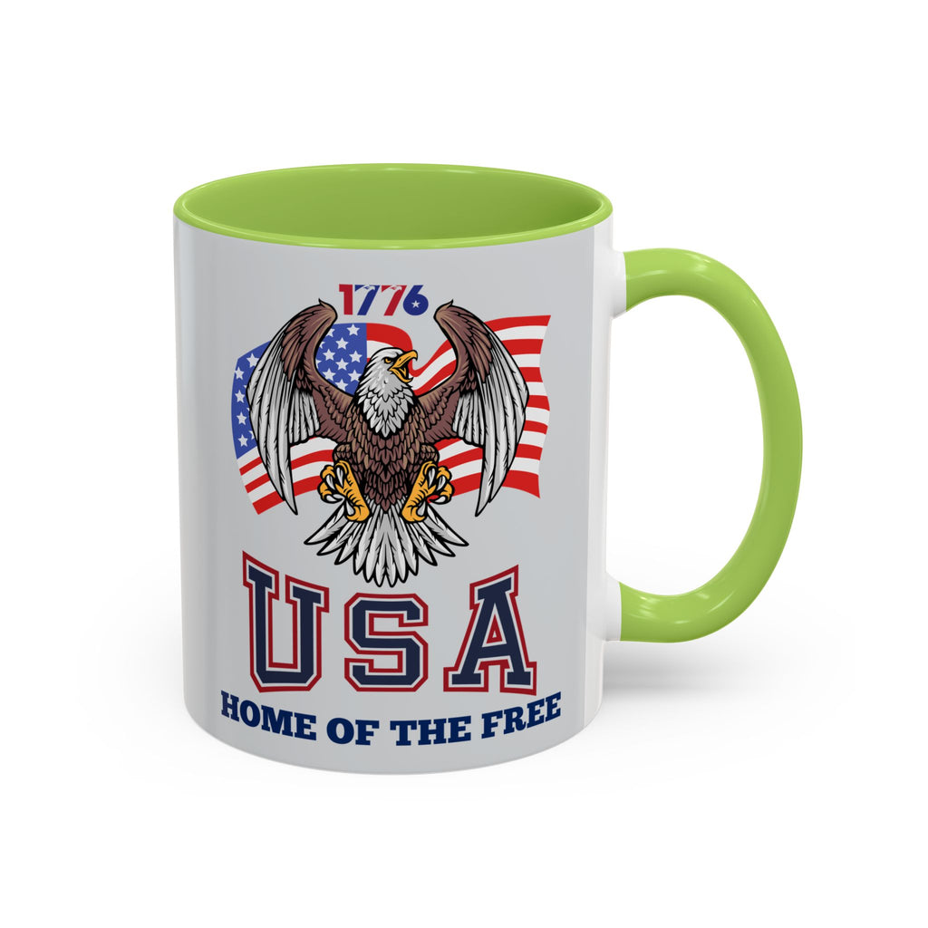 USA Eagle Coffee Mug — 'Home of the Free' Patriotic Accent Mug (11/15 oz)