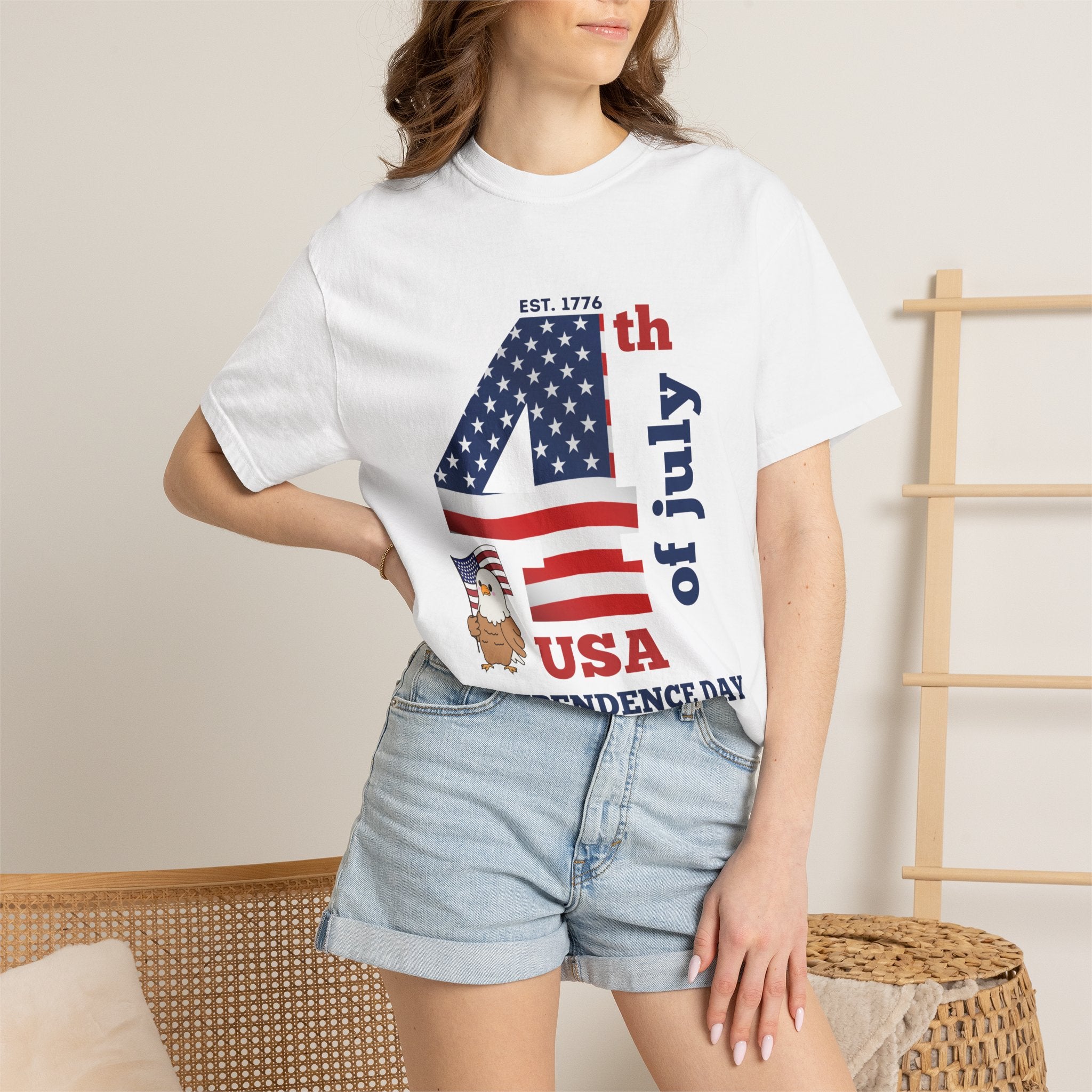 4th of July Patriotic T-Shirt | American Flag Independence Day Shirt | USA Freedom Graphic Tee