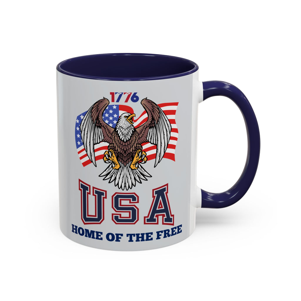 USA Eagle Coffee Mug — 'Home of the Free' Patriotic Accent Mug (11/15 oz)