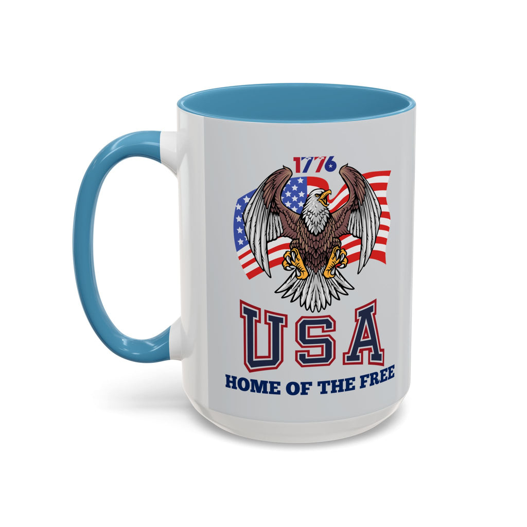 USA Eagle Coffee Mug — 'Home of the Free' Patriotic Accent Mug (11/15 oz)